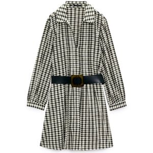 Zara Belted Plaid dress